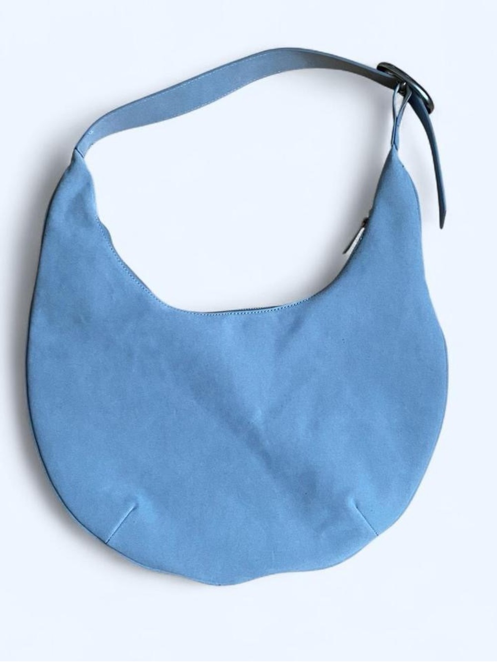 Reitmans Light Blue Suede Crescent Shoulder Bag